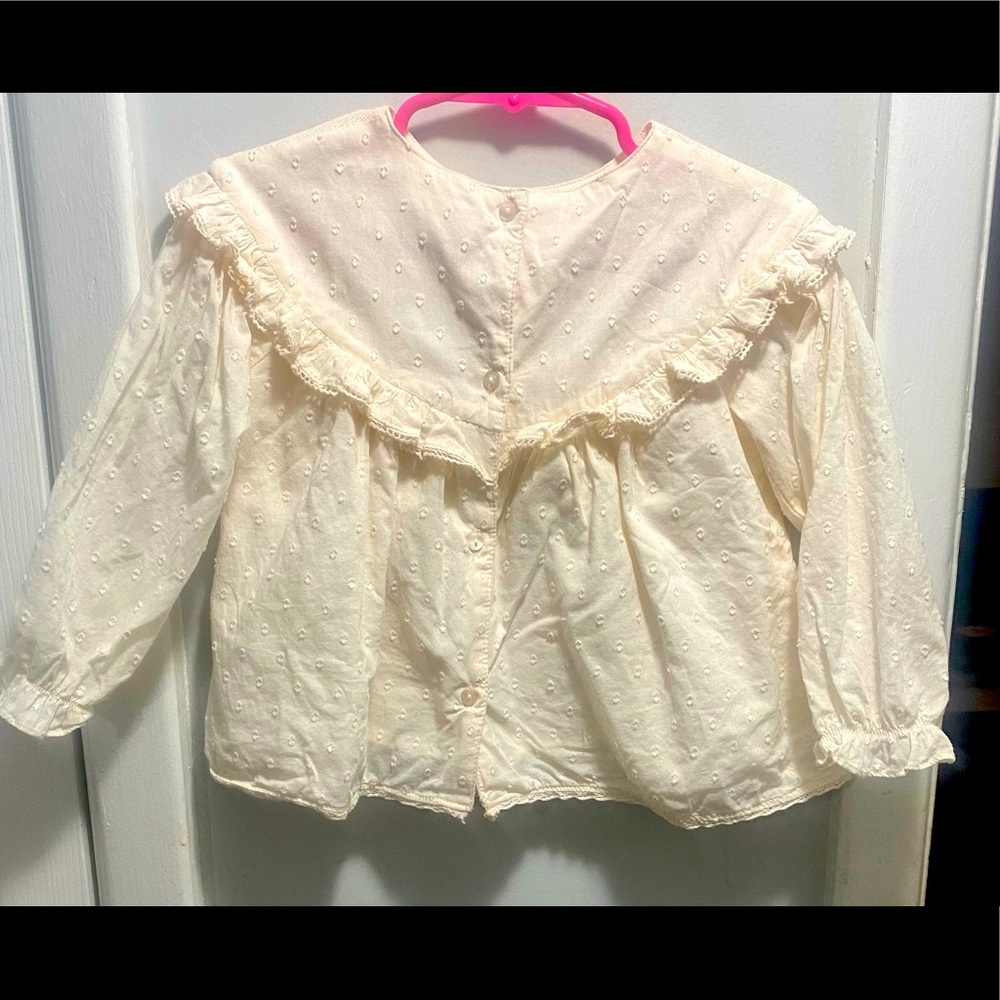 Zara embroidered Ruffle blouse - Picture 2 of 2
